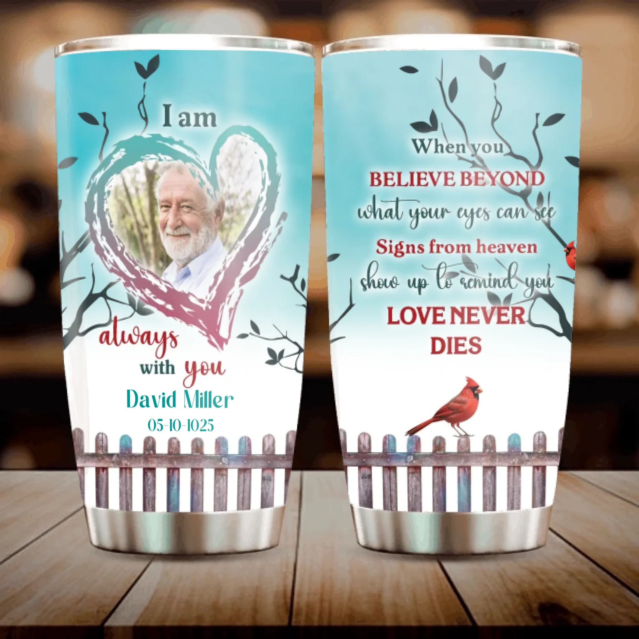 Forever in My Heart – Personalized Memorial Tumbler for Loved Ones - 89Prints