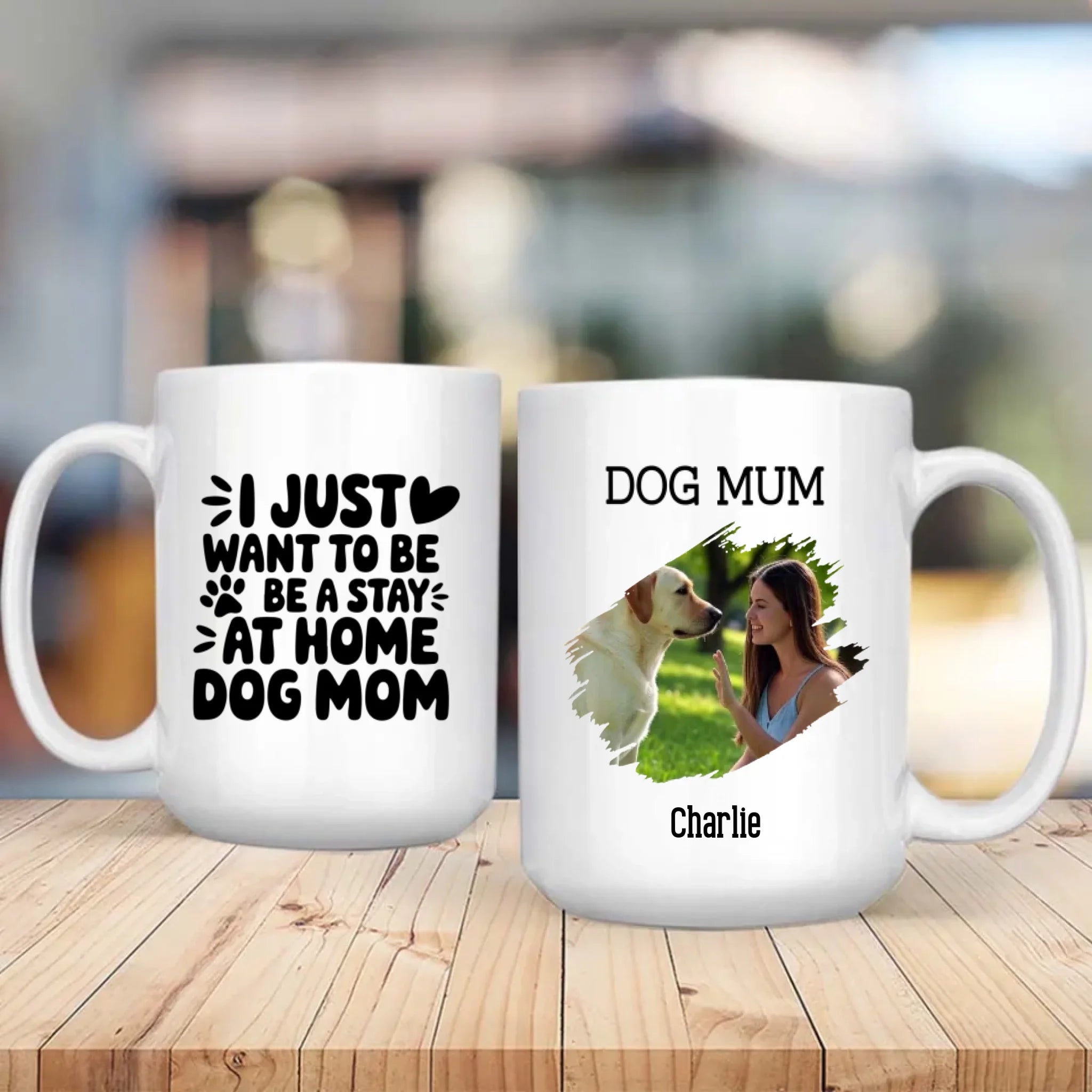 Cute Personalized Gift for Dog Lovers – I Just Want to Be a Stay-at-Home Dog Mom Mug – 89Prints