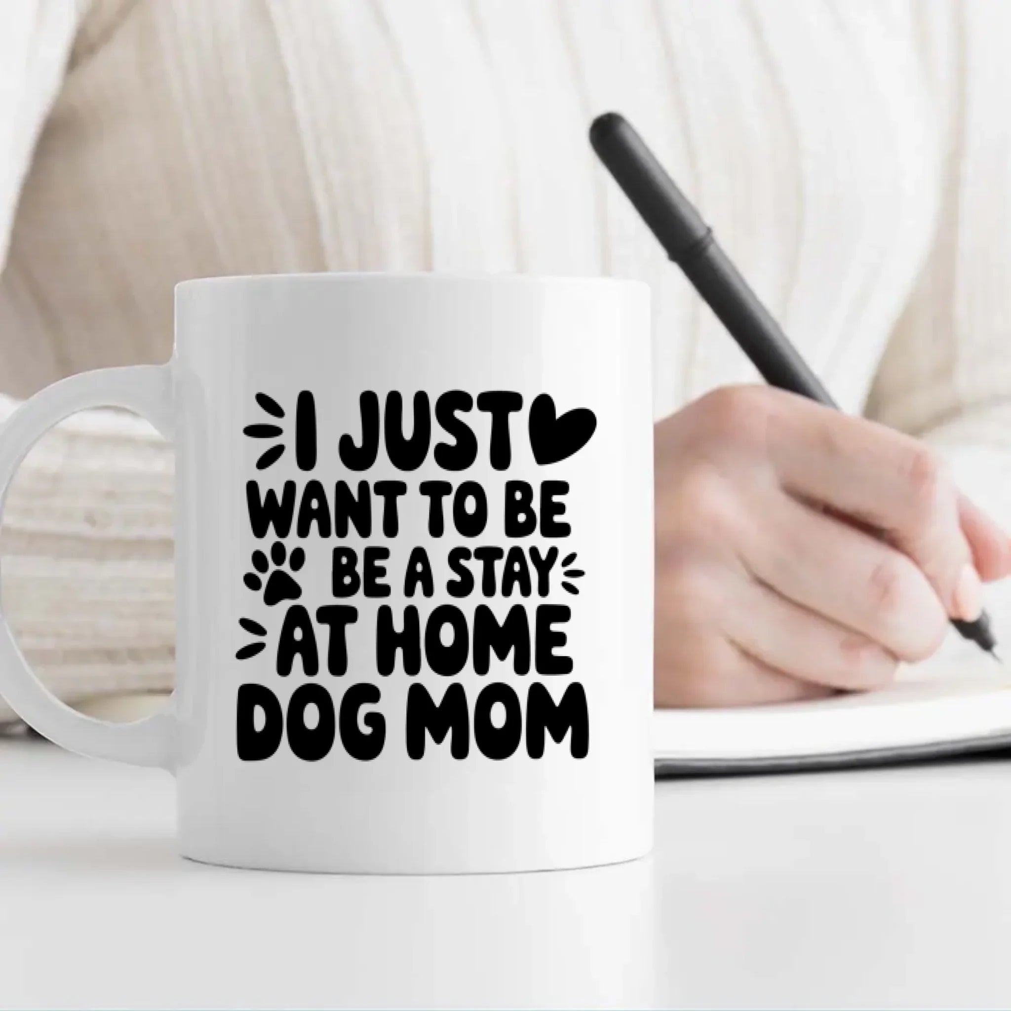 Cute Personalized Gift for Dog Lovers – I Just Want to Be a Stay-at-Home Dog Mom Mug – 89Prints