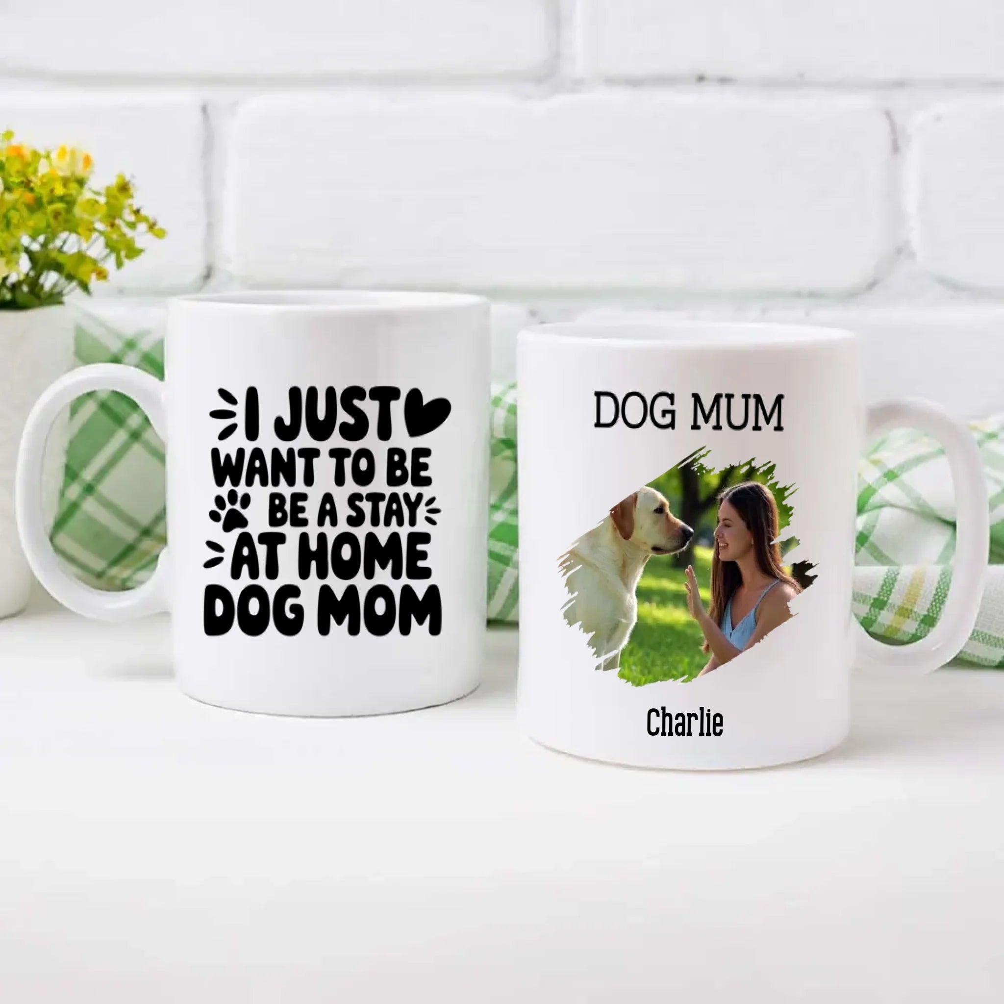 Cute Personalized Gift for Dog Lovers – I Just Want to Be a Stay-at-Home Dog Mom Mug – 89Prints