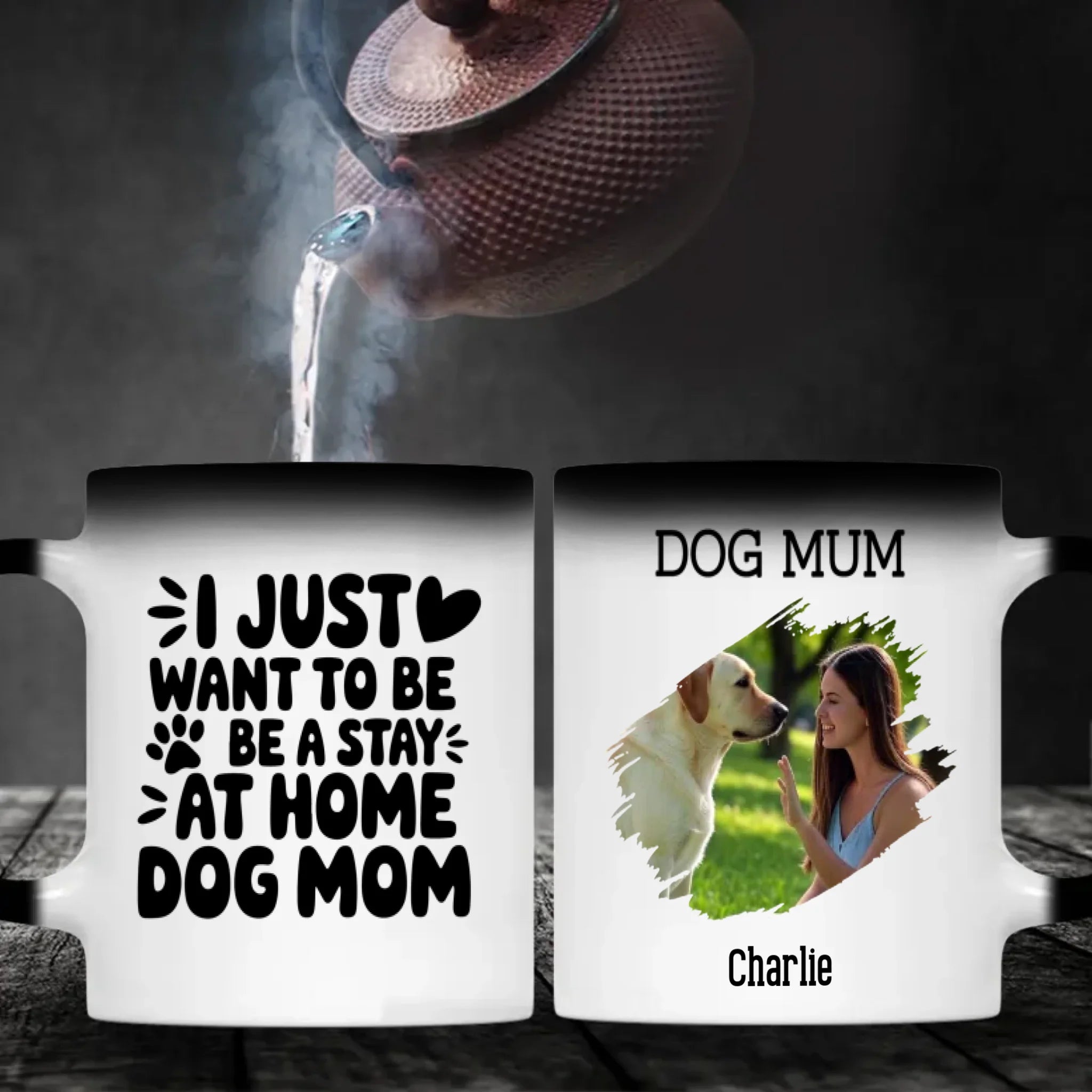 Cute Personalized Gift for Dog Lovers – I Just Want to Be a Stay-at-Home Dog Mom Mug – 89Prints