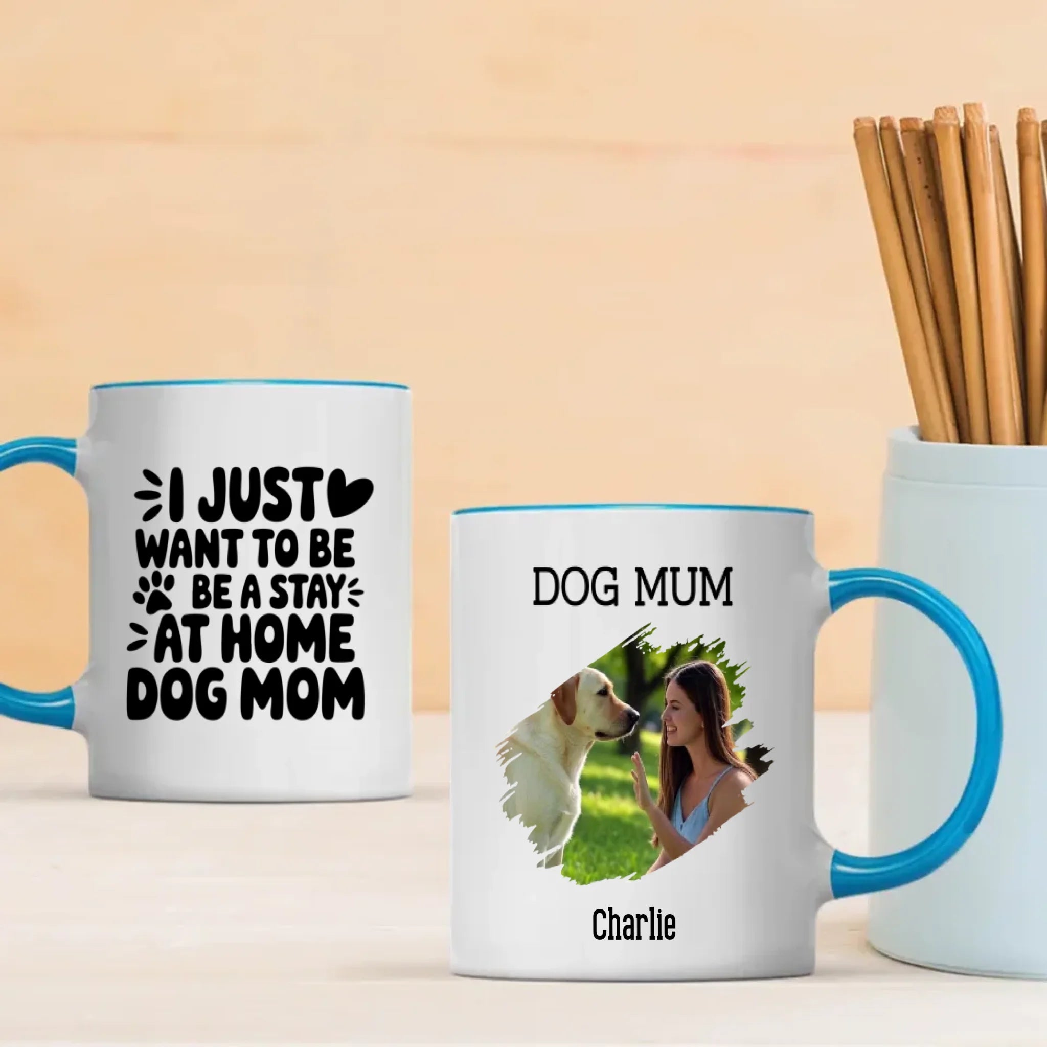 Cute Personalized Gift for Dog Lovers – I Just Want to Be a Stay-at-Home Dog Mom Mug – 89Prints