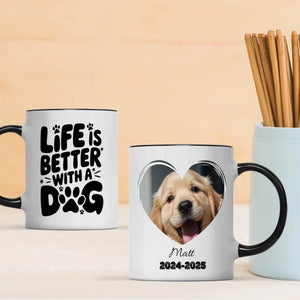 Personalized Dog Memorial Mug – Life Is Better with a Dog – Heartfelt Tribute Gift – 89Prints