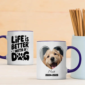 Personalized Dog Memorial Mug – Life Is Better with a Dog – Heartfelt Tribute Gift – 89Prints