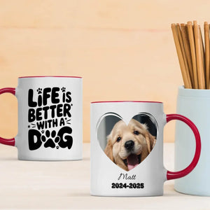 Personalized Dog Memorial Mug – Life Is Better with a Dog – Heartfelt Tribute Gift – 89Prints