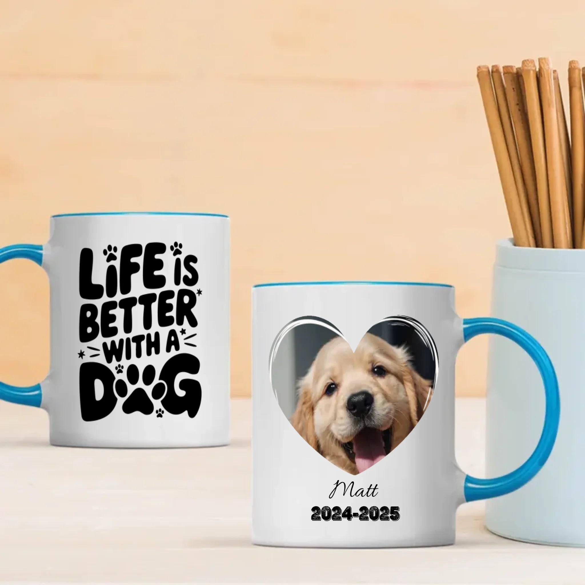 Personalized Dog Memorial Mug – Life Is Better with a Dog – Heartfelt Tribute Gift – 89Prints