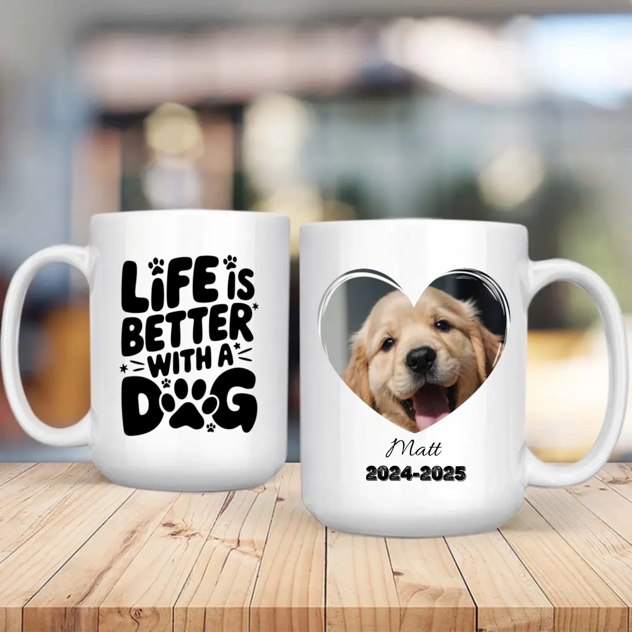 Personalized Dog Memorial Mug – Life Is Better with a Dog – Heartfelt Tribute Gift – 89Prints