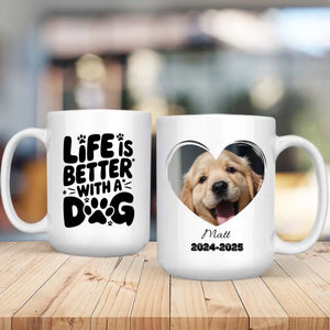 Personalized Dog Memorial Mug – Life Is Better with a Dog – Heartfelt Tribute Gift – 89Prints