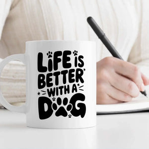 Personalized Dog Memorial Mug – Life Is Better with a Dog – Heartfelt Tribute Gift – 89Prints