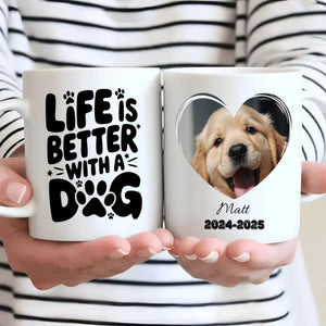 Personalized Dog Memorial Mug – Life Is Better with a Dog – Heartfelt Tribute Gift – 89Prints