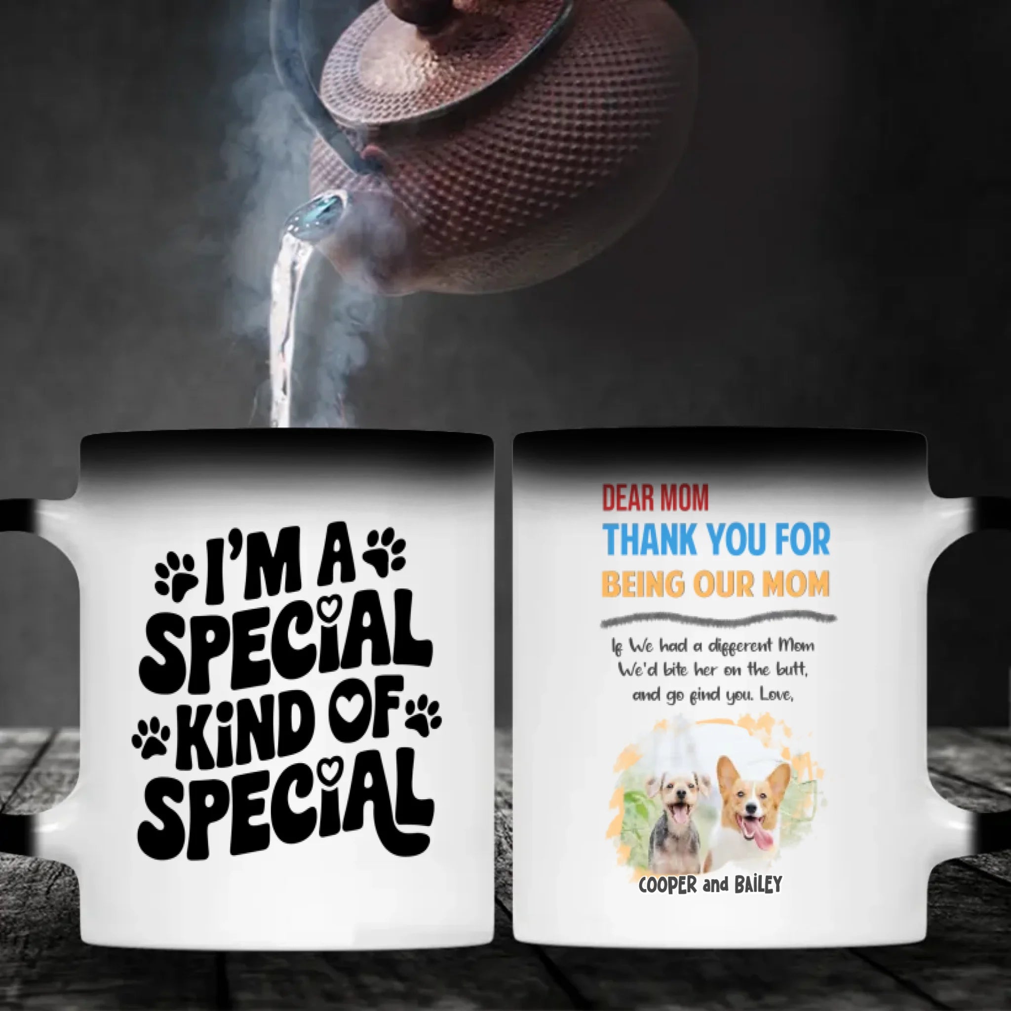 Cute Personalized Dog Mom Mug – Dear Mom, Thank You for Being Our Mom – 89Prints