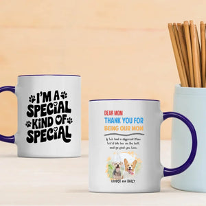 Cute Personalized Dog Mom Mug – Dear Mom, Thank You for Being Our Mom – 89Prints