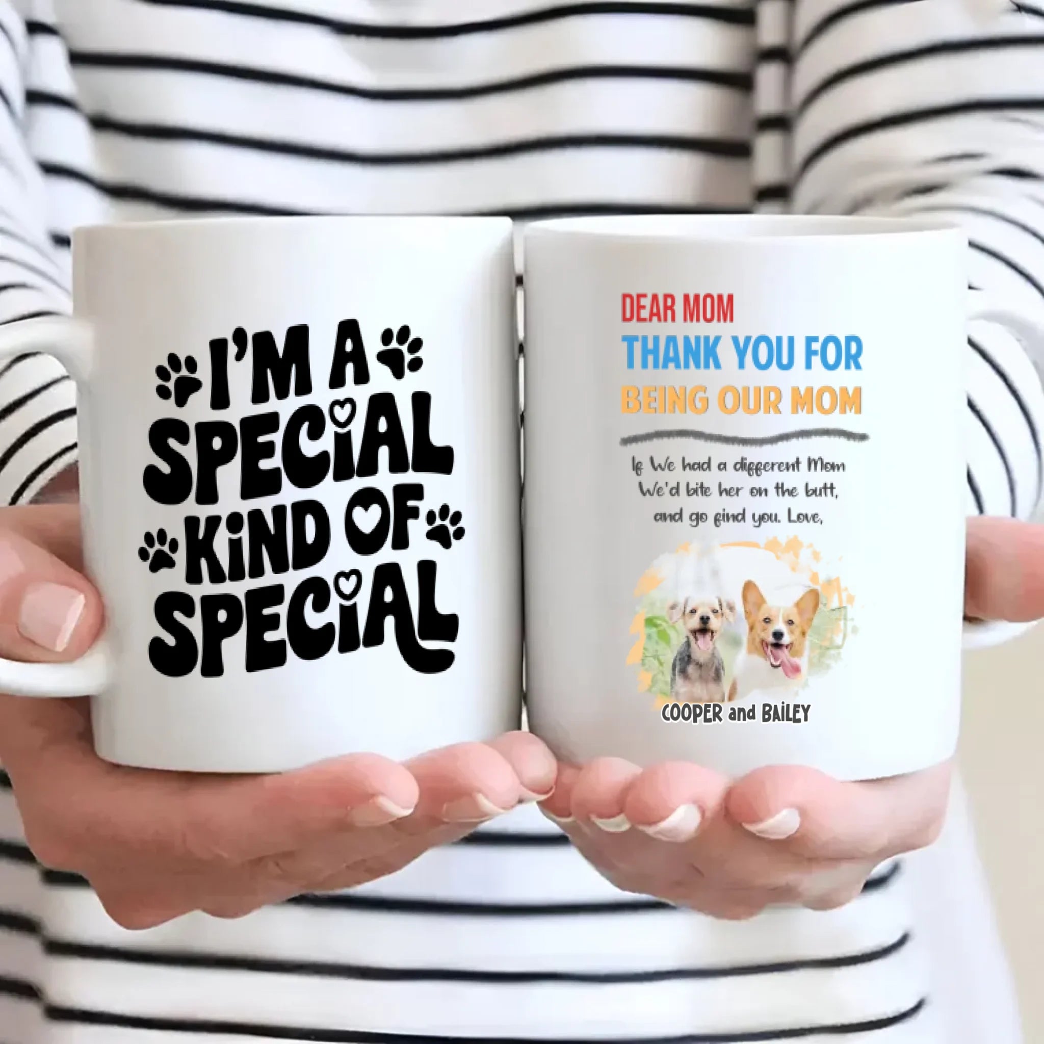 Cute Personalized Dog Mom Mug – Dear Mom, Thank You for Being Our Mom – 89Prints