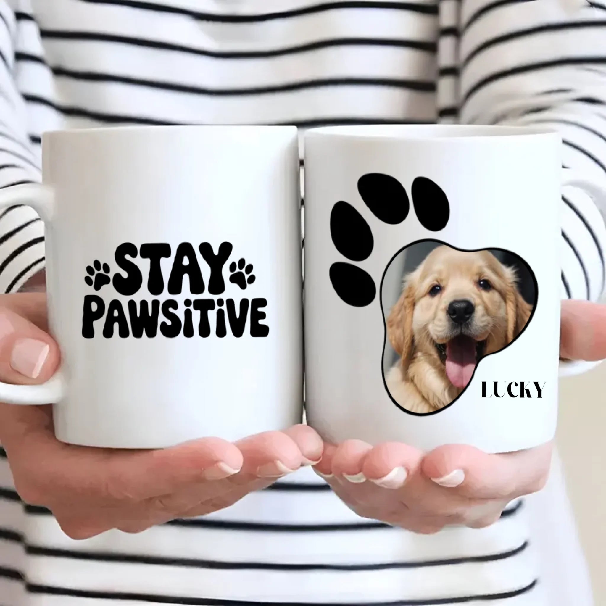 Personalized Stay Pawsitive Dog Mug – Custom Pet Photo Gift – 89Prints