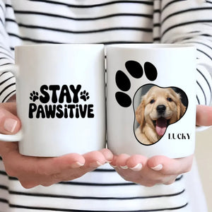 Personalized Stay Pawsitive Dog Mug – Custom Pet Photo Gift – 89Prints