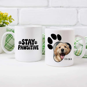 Personalized Stay Pawsitive Dog Mug – Custom Pet Photo Gift – 89Prints