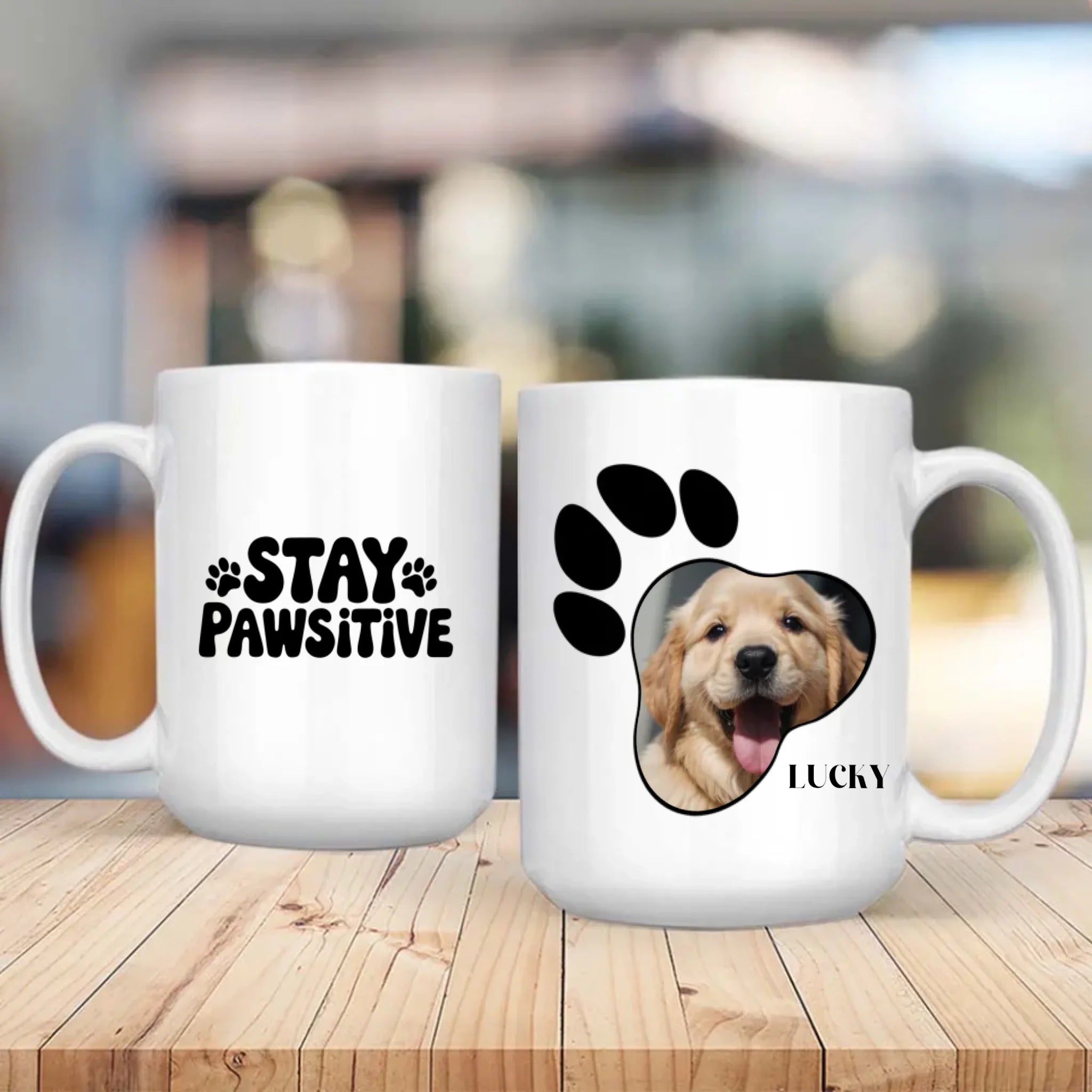 Personalized Stay Pawsitive Dog Mug – Custom Pet Photo Gift – 89Prints