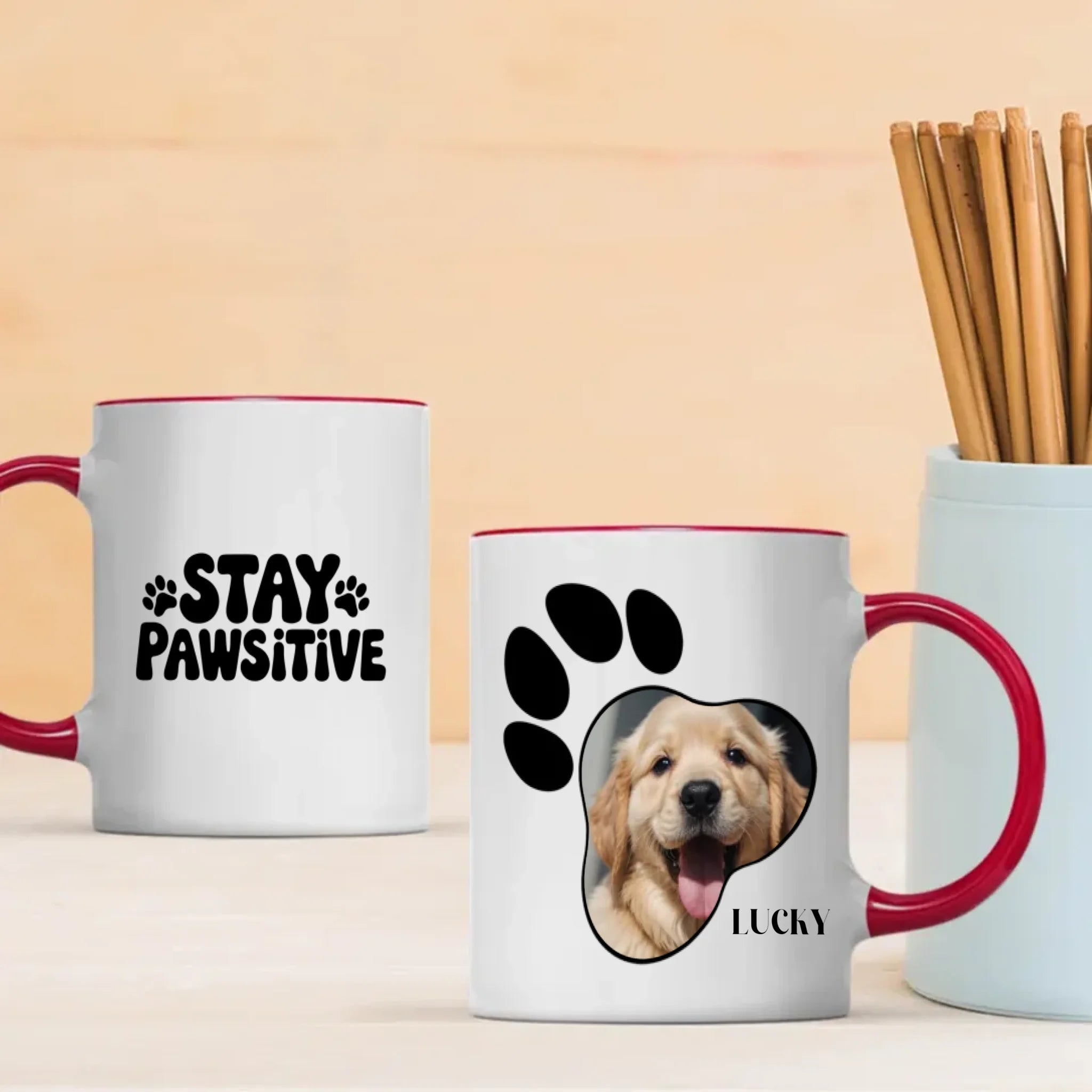 Personalized Stay Pawsitive Dog Mug – Custom Pet Photo Gift – 89Prints