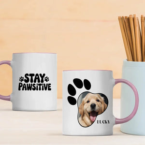 Personalized Stay Pawsitive Dog Mug – Custom Pet Photo Gift – 89Prints