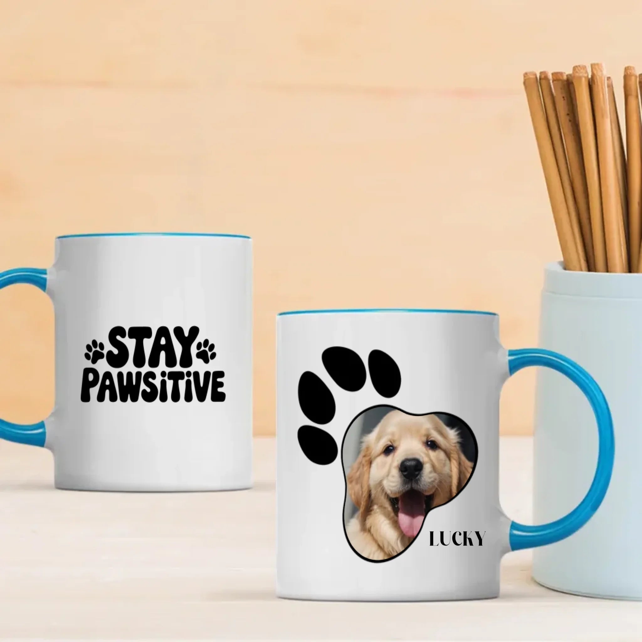 Personalized Stay Pawsitive Dog Mug – Custom Pet Photo Gift – 89Prints
