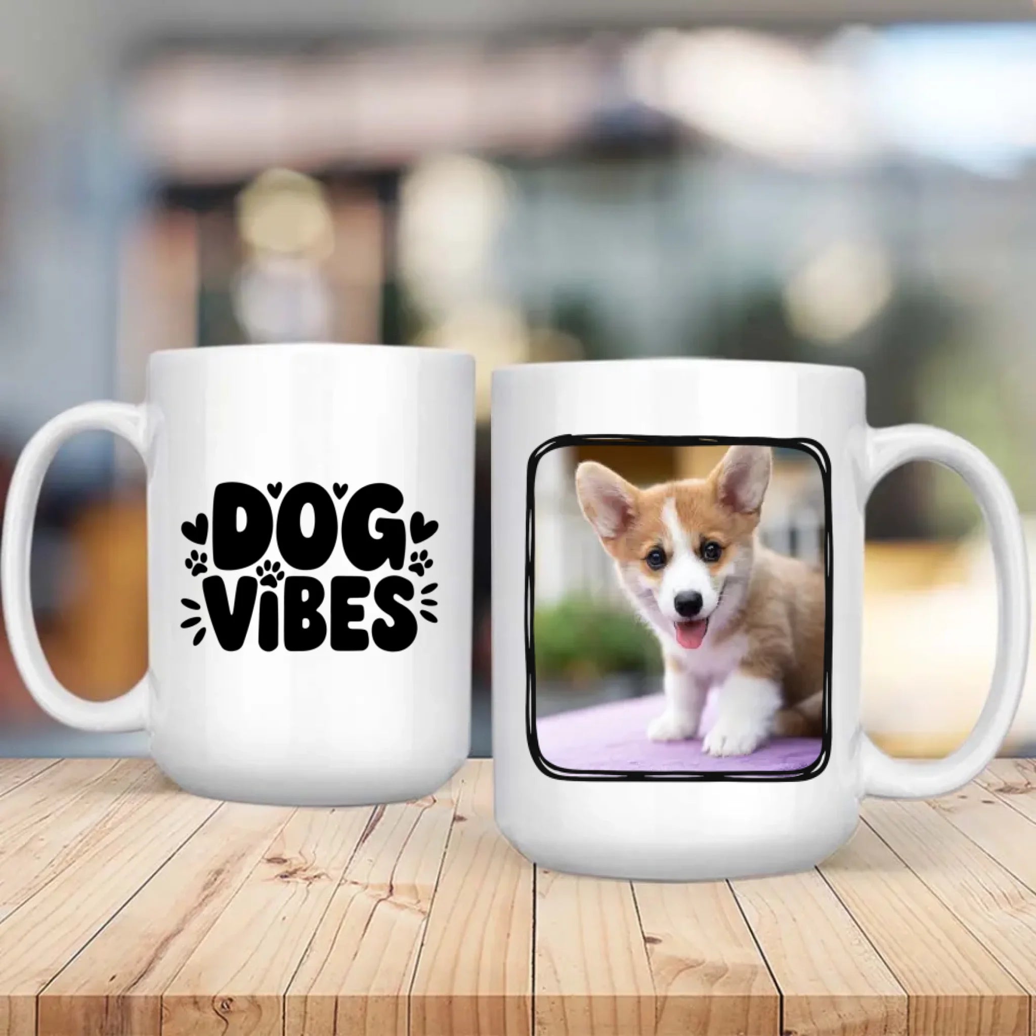 Dog Vibes Magic Mug – Personalized Heat Sensitive Coffee Mug with Your Dog Photo - 89Prints