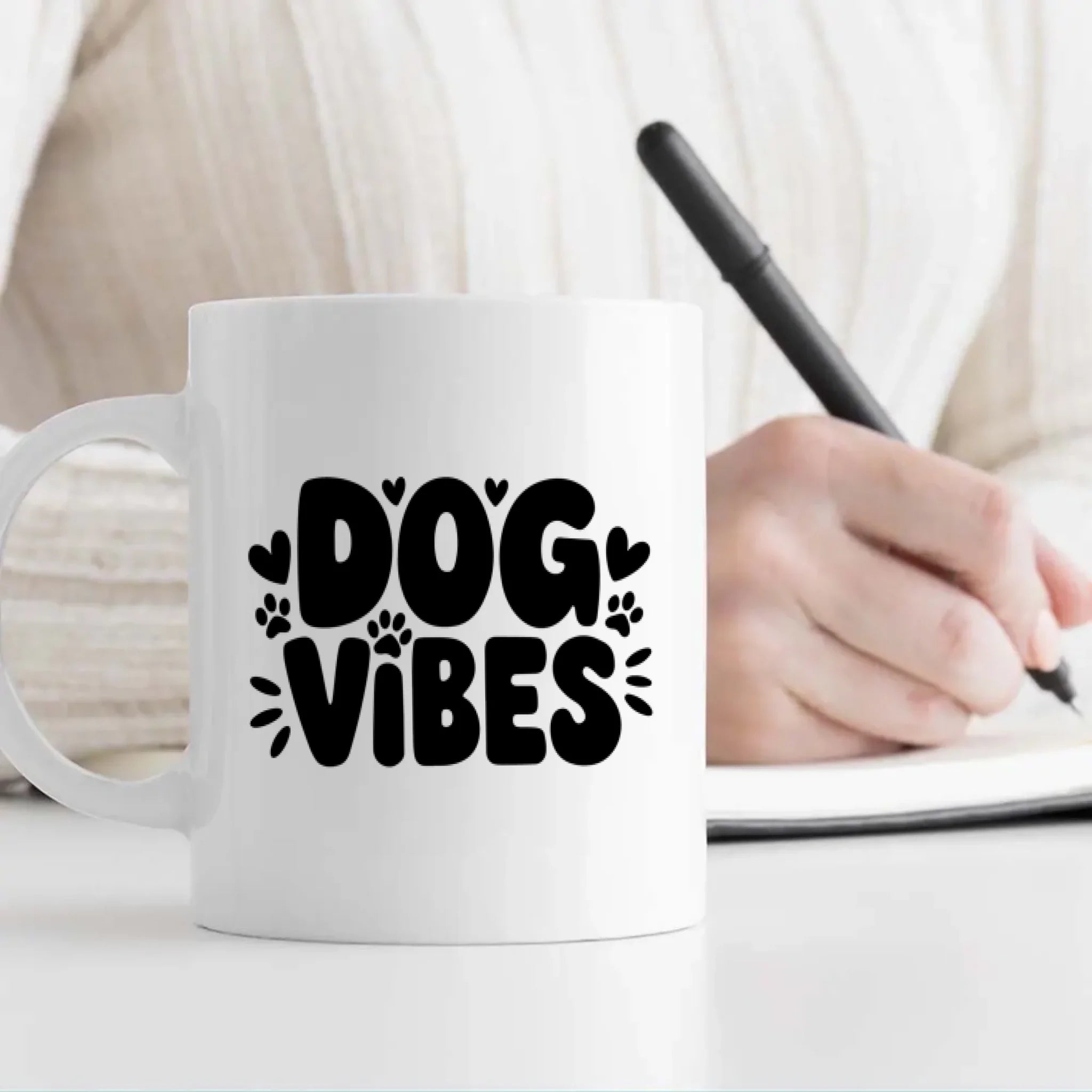 Dog Vibes Magic Mug – Personalized Heat Sensitive Coffee Mug with Your Dog Photo - 89Prints
