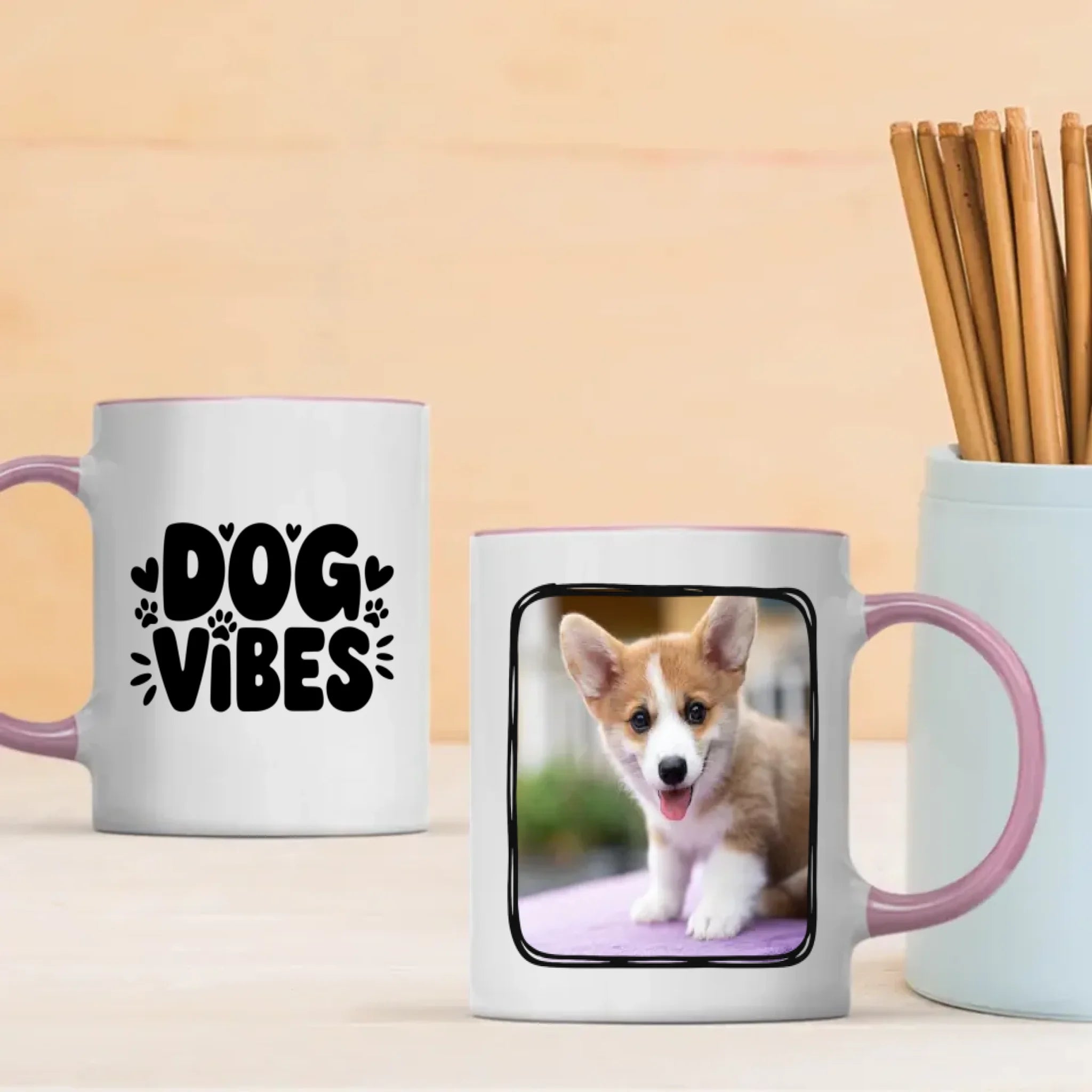 Dog Vibes Magic Mug – Personalized Heat Sensitive Coffee Mug with Your Dog Photo - 89Prints
