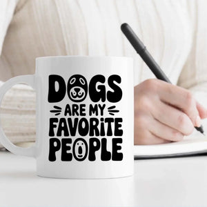 Dogs Are My Favorite People – Personalized Mug for Dog Dad, Custom Pet Photo Gift - 89Prints