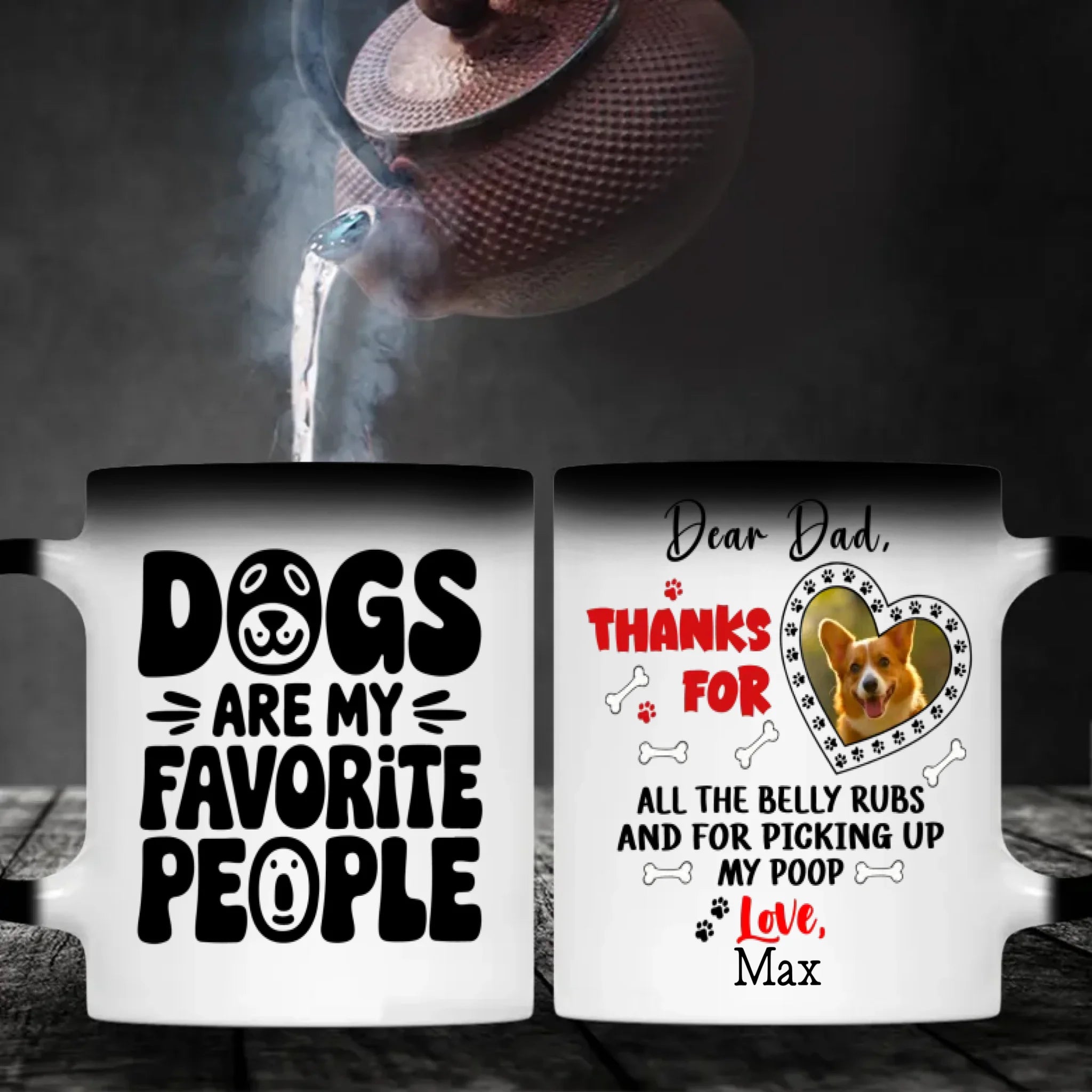 Dogs Are My Favorite People – Personalized Mug for Dog Dad, Custom Pet Photo Gift - 89Prints