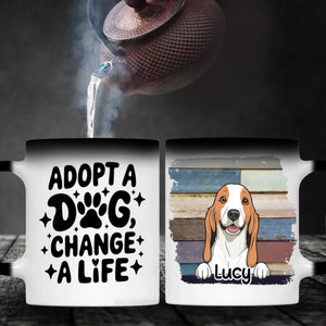Adopt a Dog, Change a Life – Personalized Dog Lover Mug with Custom Dog Name - 89Prints
