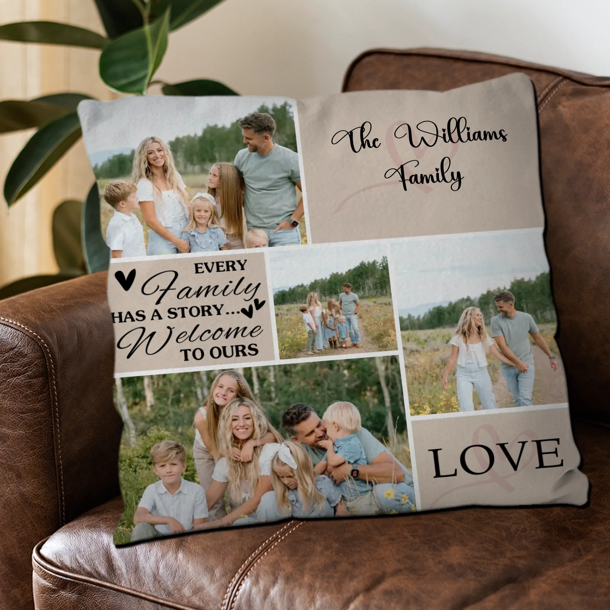 Custom Family Pillow – Love, Laughter & Togetherness - 89Prints