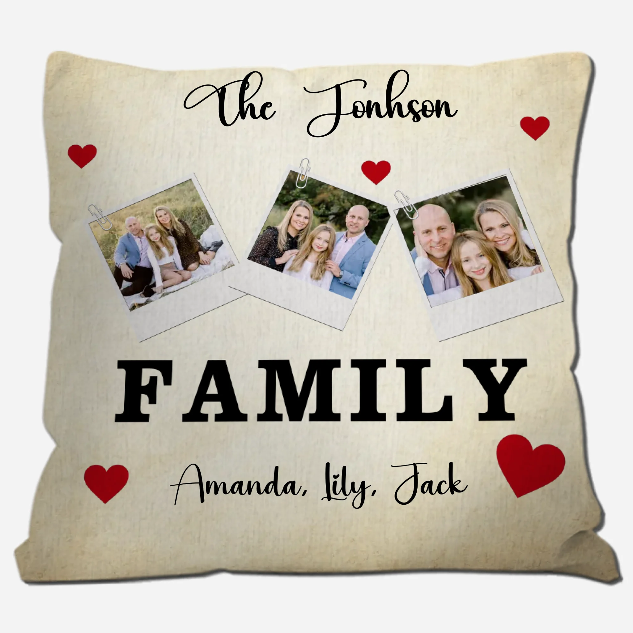 Custom Family Pillow – Add Warmth & Style to Your Home - 89Prints