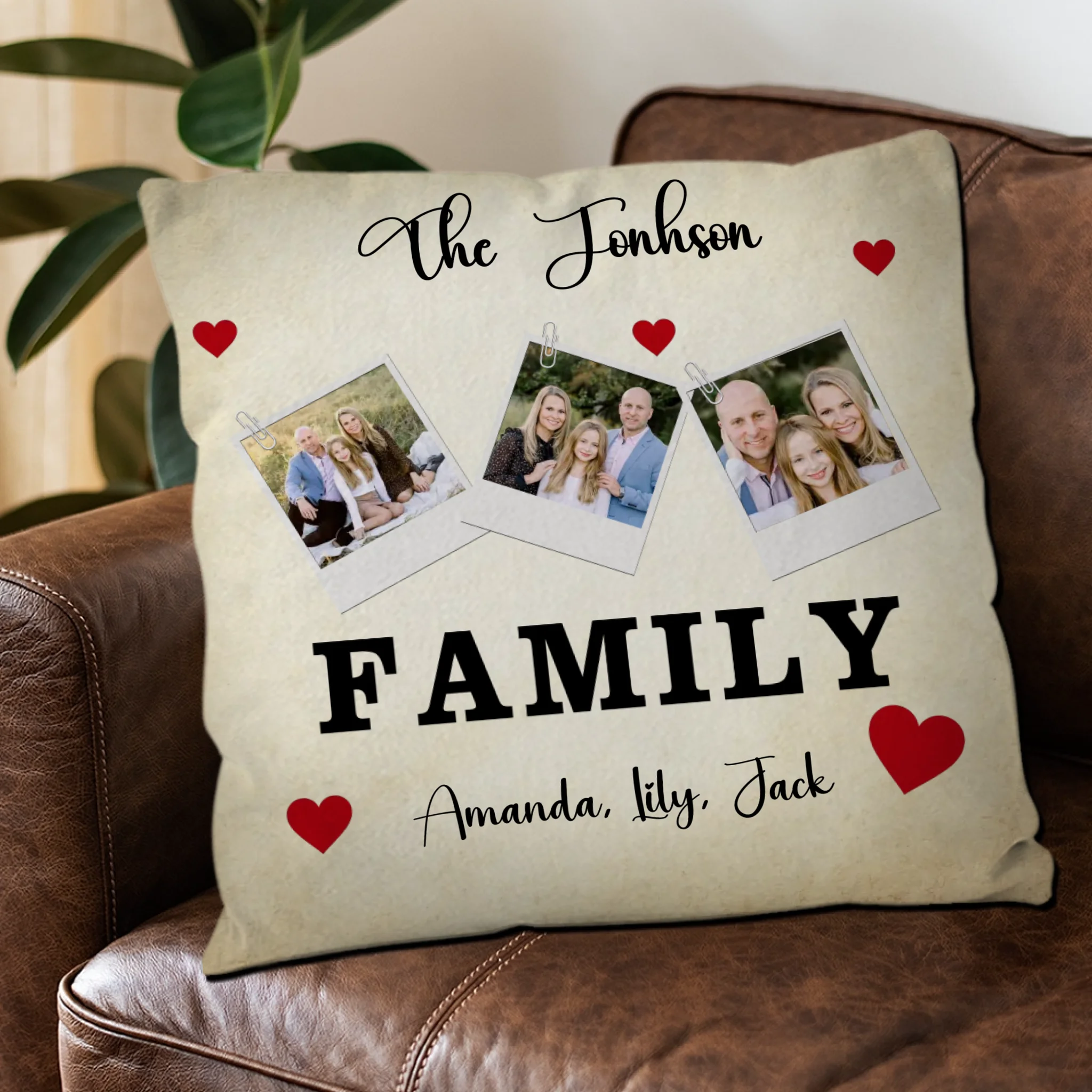 Custom Family Pillow – Add Warmth & Style to Your Home - 89Prints