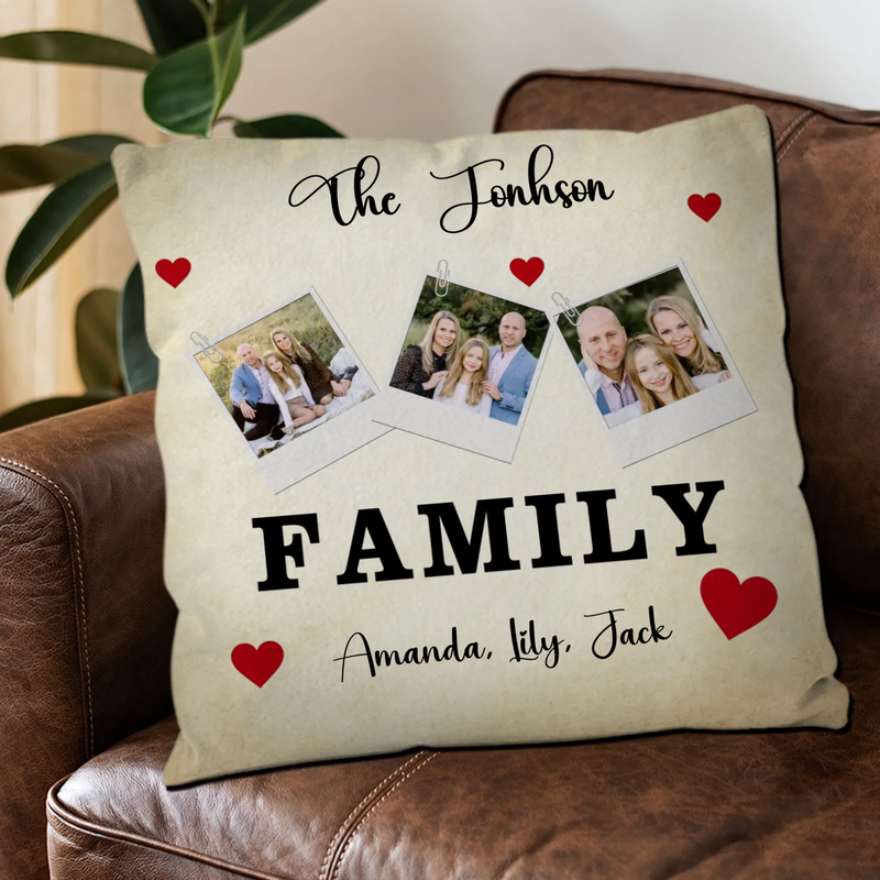 Custom Family Pillow – Add Warmth & Style to Your Home - 89Prints