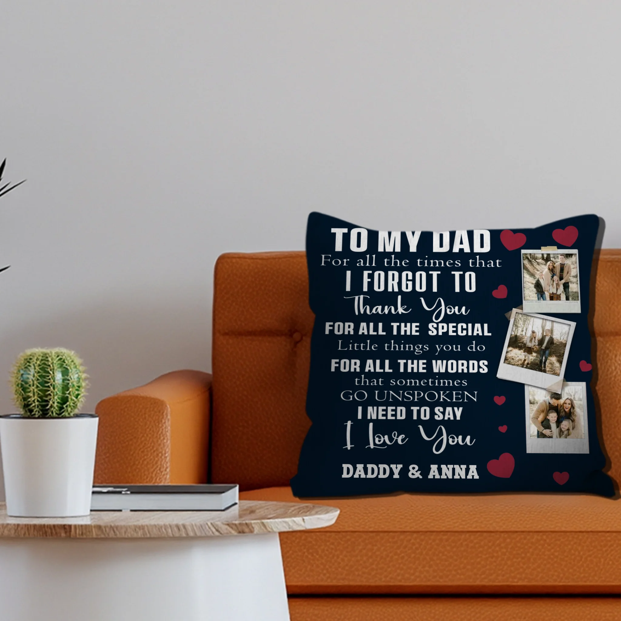 Personalized Pillow to Show Love & Thanks - To My Dad - 89Prints