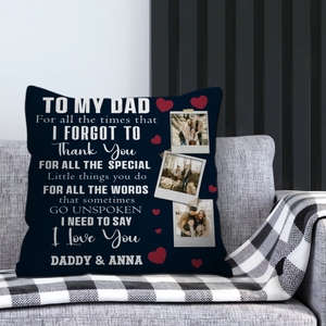 Personalized Pillow to Show Love & Thanks - To My Dad - 89Prints