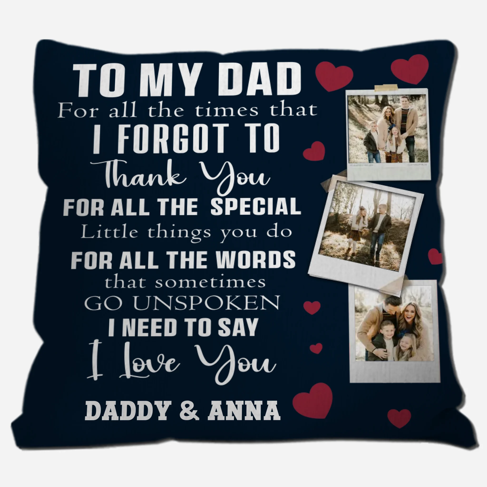 Personalized Pillow to Show Love & Thanks - To My Dad - 89Prints