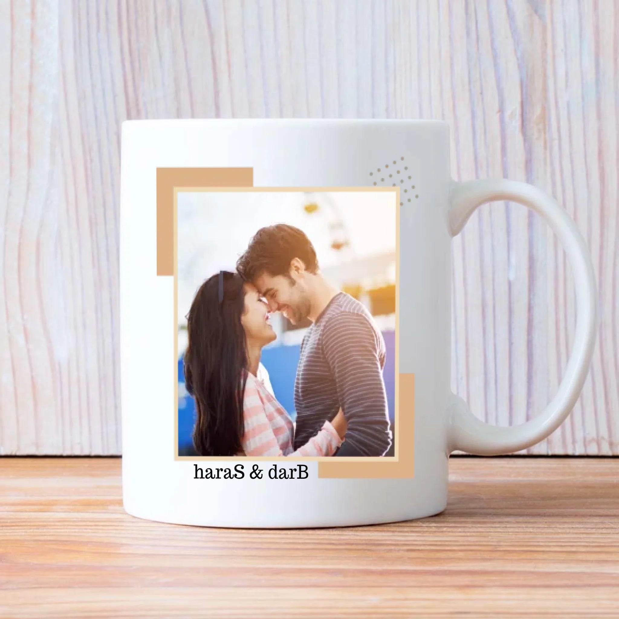 Only You Personalized Color-Trimmed Mug with Custom Photo A Romantic Gift for Couples - 89Prints