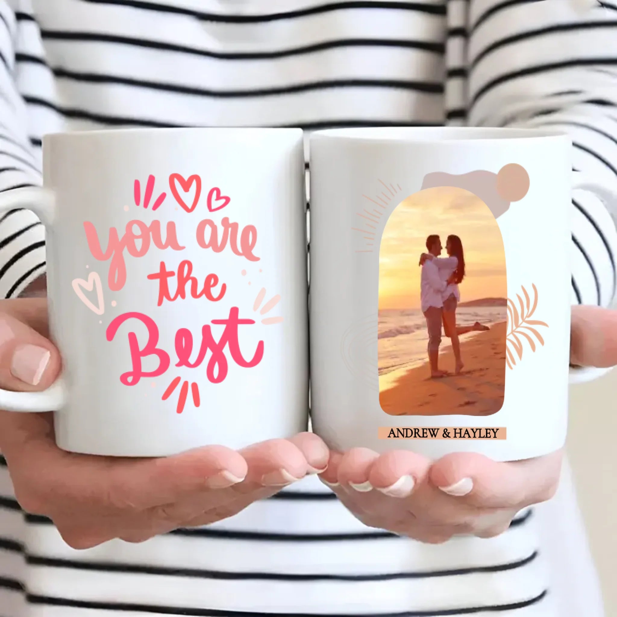 Personalized Couple Mug with Printed Photo and “You Are The Best” Message - 89Prints