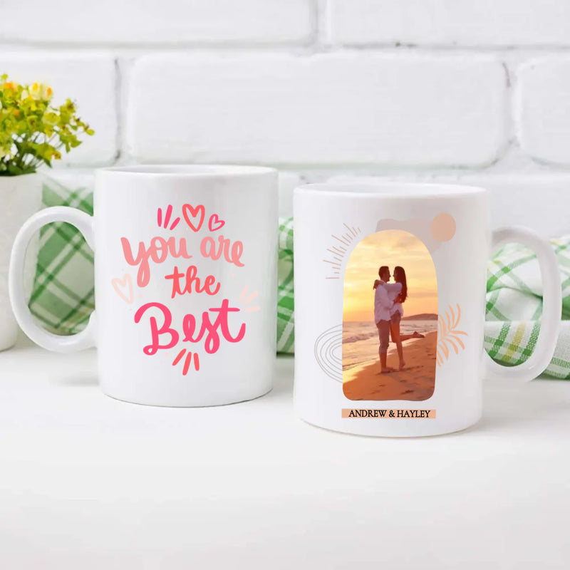 Personalized Couple Mug with Printed Photo and “You Are The Best” Message - 89Prints
