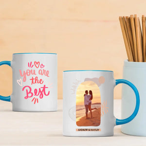 Personalized Couple Mug with Printed Photo and “You Are The Best” Message - 89Prints