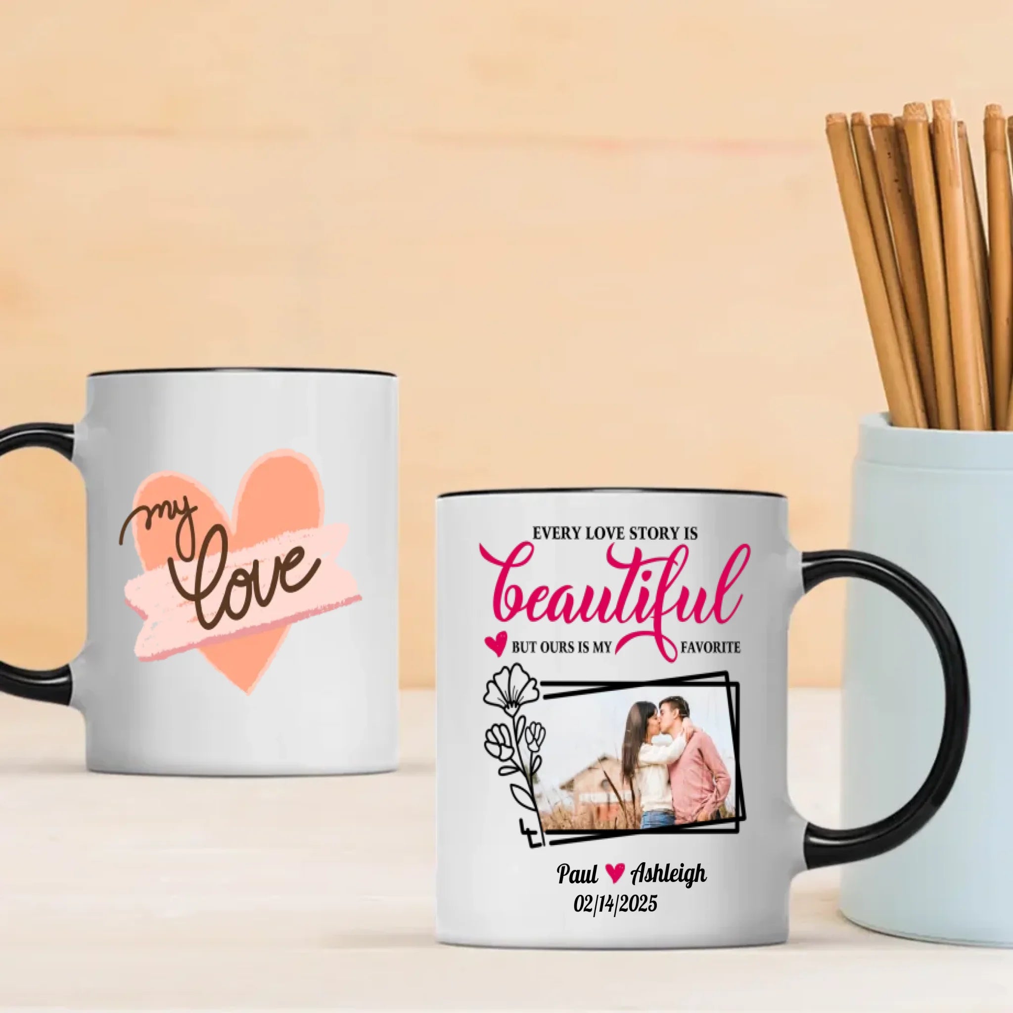 My Love Accent Mug – The Perfect Romantic Couple Mug to Celebrate Your Special Bond - 89Prints