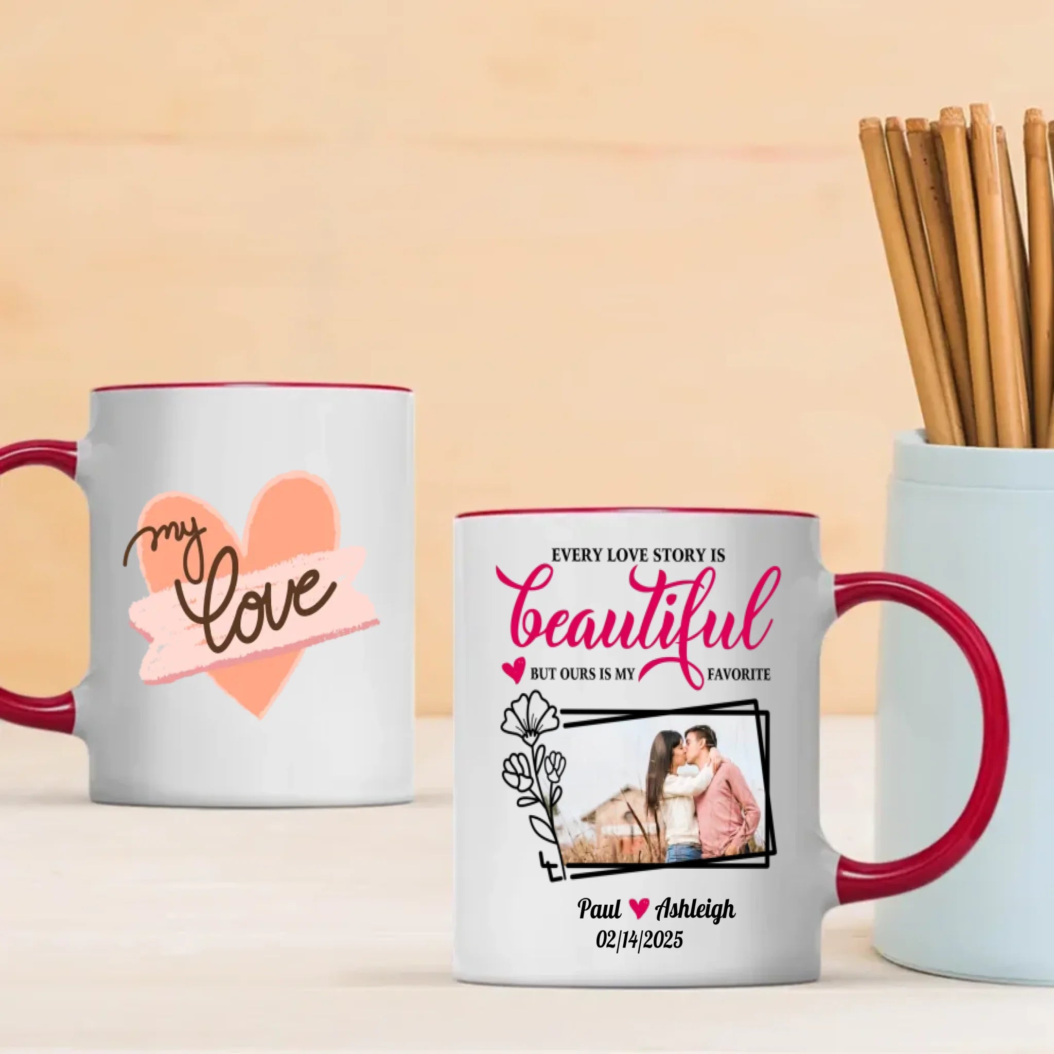 My Love Accent Mug – The Perfect Romantic Couple Mug to Celebrate Your Special Bond - 89Prints