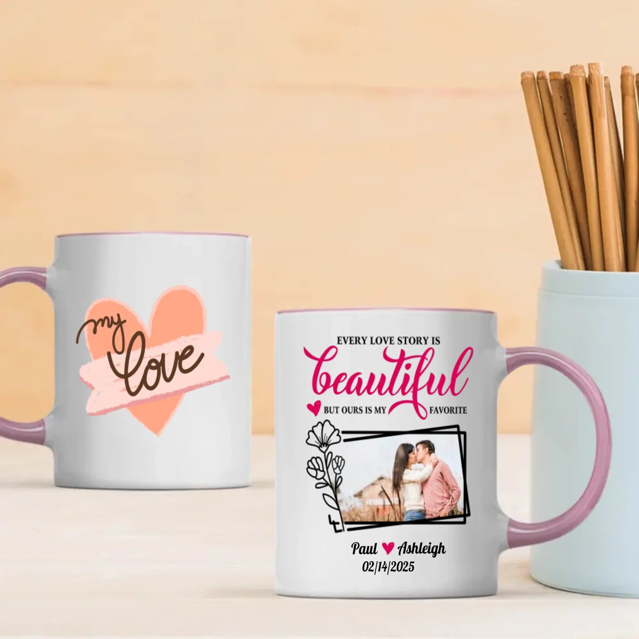My Love Accent Mug – The Perfect Romantic Couple Mug to Celebrate Your Special Bond - 89Prints