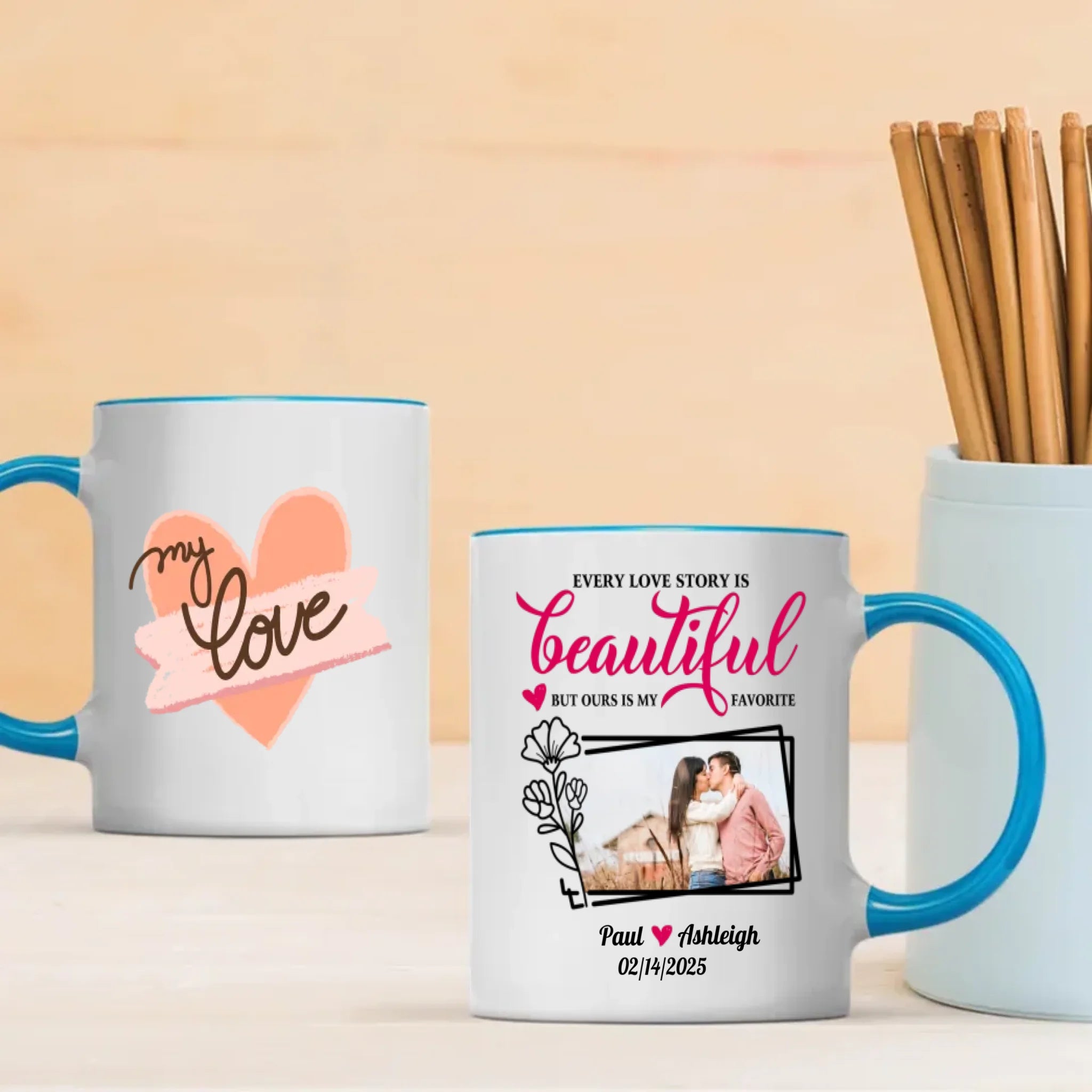 My Love Accent Mug – The Perfect Romantic Couple Mug to Celebrate Your Special Bond - 89Prints