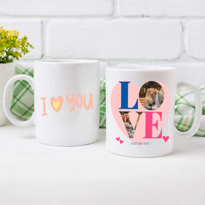 Heart-Shaped Couple Mugs for Lovers – A Perfect Gift to Connect Two Hearts - 89Prints