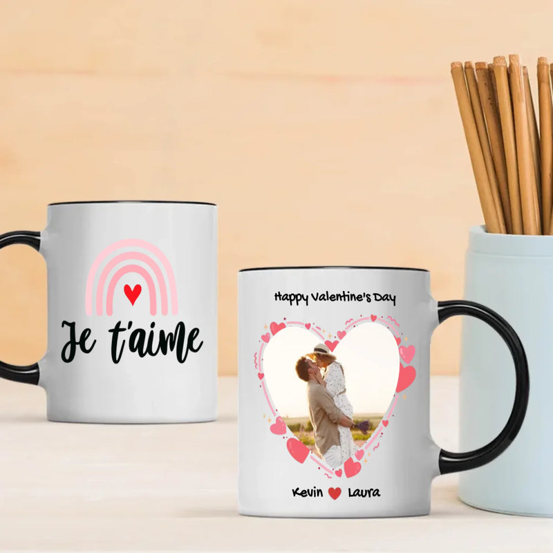 Unique Colored Rim Love Mug – Add a Stylish Touch to Your Love - 89Prints