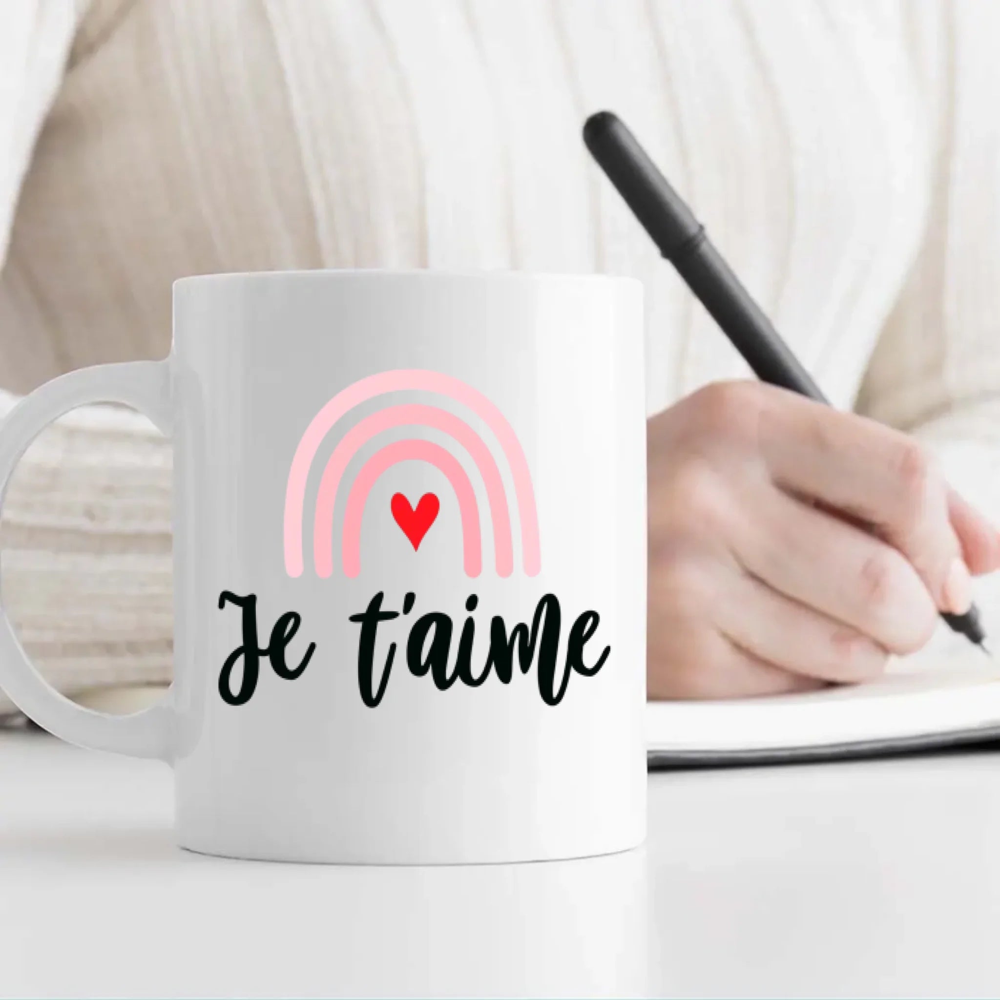 Unique Colored Rim Love Mug – Add a Stylish Touch to Your Love - 89Prints