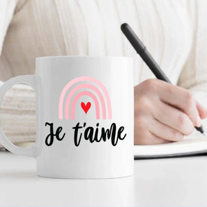 Unique Colored Rim Love Mug – Add a Stylish Touch to Your Love - 89Prints