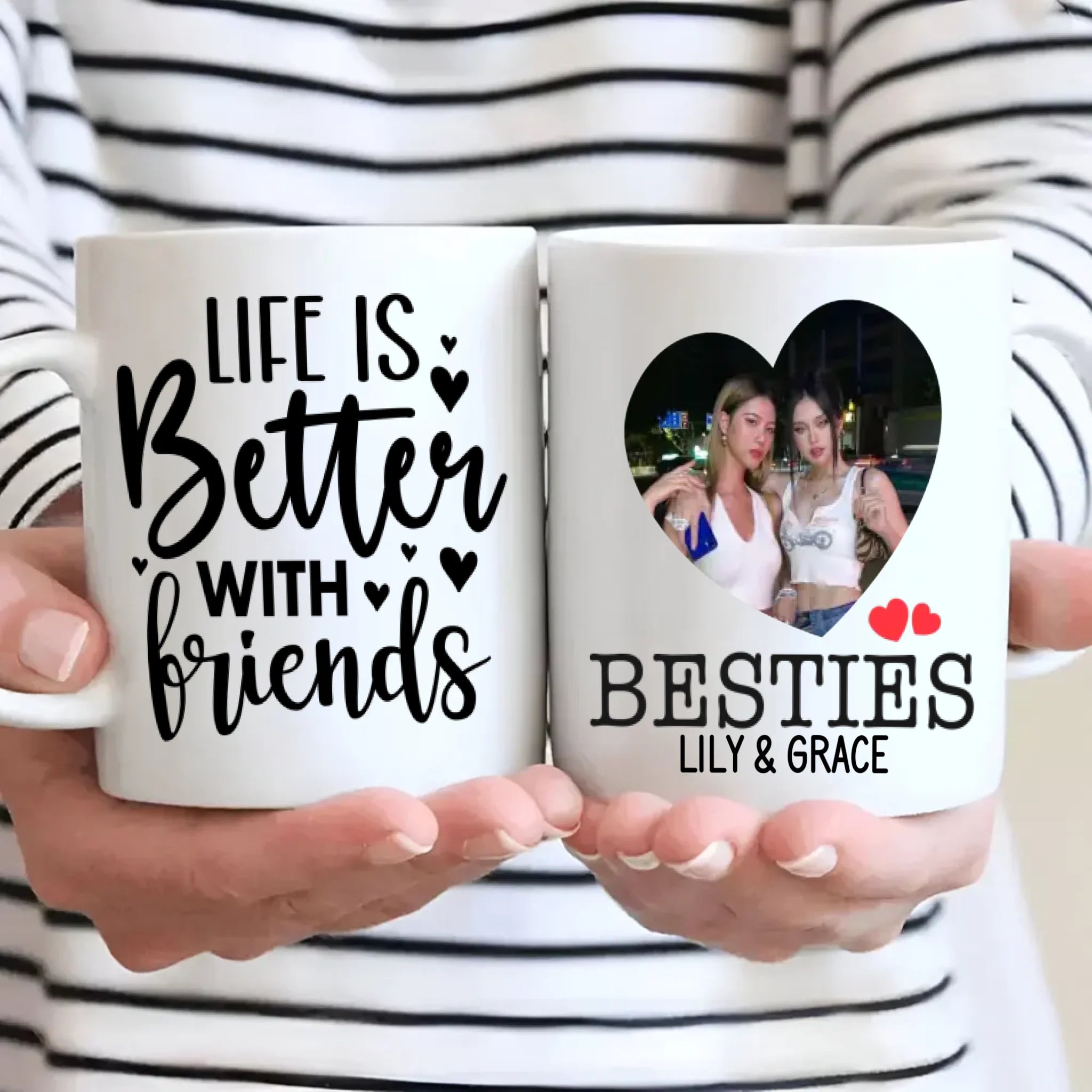 Life Is Better with Friends Personalized Mug – Perfect Bestie Gift - 89Prints
